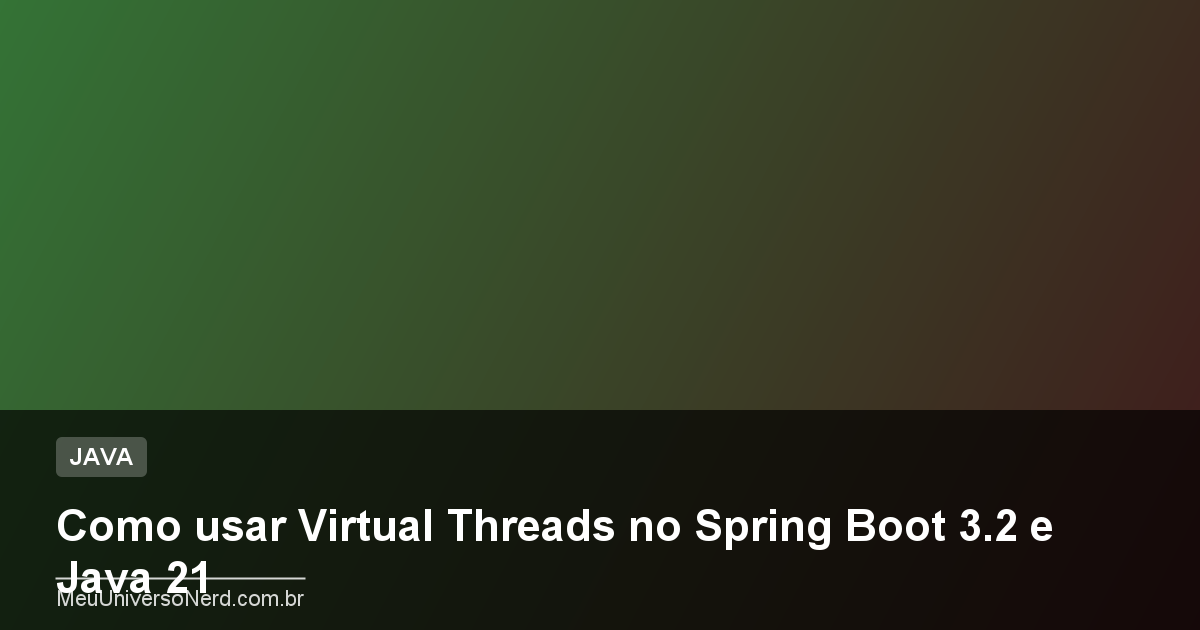 Capa: Virtual Threads no Spring Boot 3.2 e Java 21