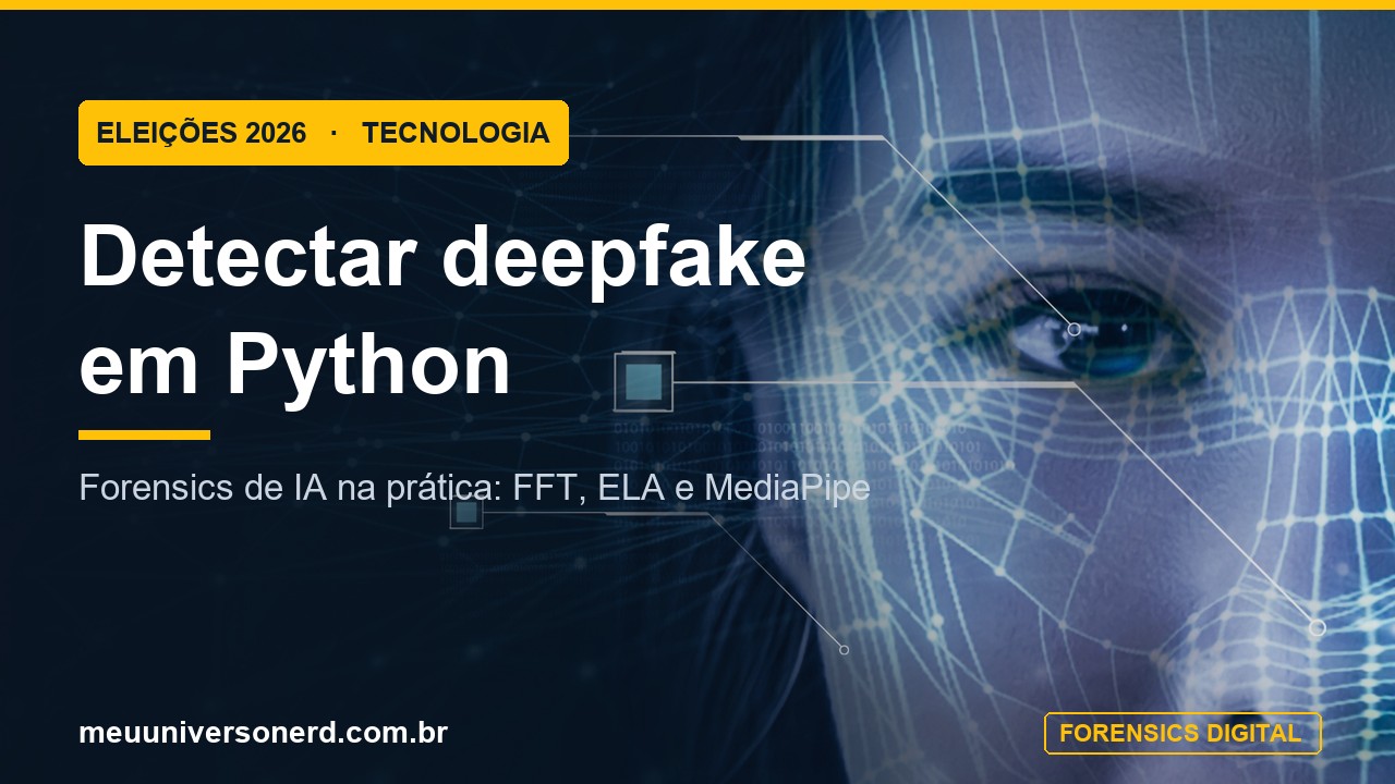 Detectar deepfake em Python - forensics de IA com FFT, Error Level Analysis e MediaPipe - Eleicoes 2026 - Meu Universo Nerd